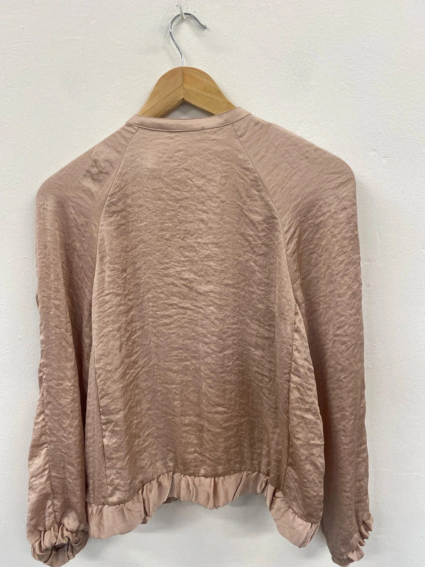 Fabulous Rose blush pink satin bomber UkM lightweight GM143