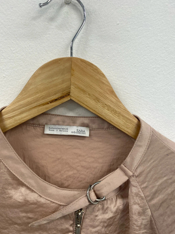 Fabulous Rose blush pink satin bomber UkM lightweight GM143