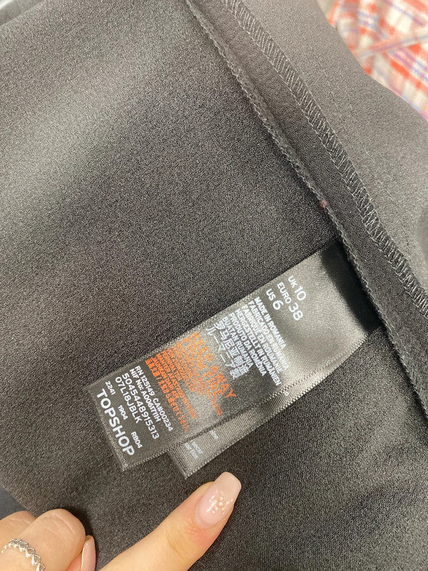 Gorgeous Topshop longline dress jacket mesh pocket UK 10 GM143