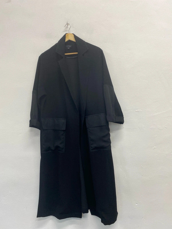 Gorgeous Topshop longline dress jacket mesh pocket UK 10 GM143