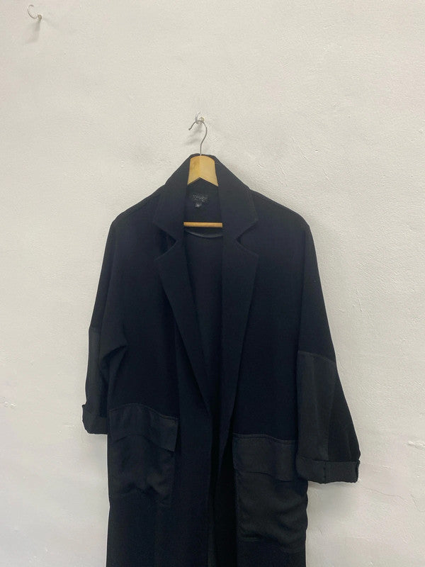 Gorgeous Topshop longline dress jacket mesh pocket UK 10 GM143