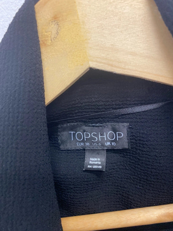 Gorgeous Topshop longline dress jacket mesh pocket UK 10 GM143