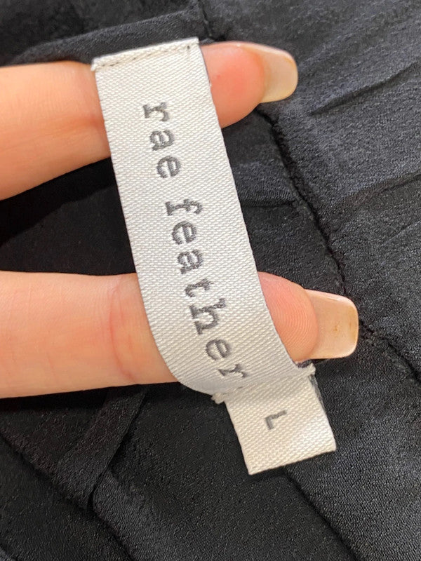 Fabulous Rae feather tiered Skirt UK 12 Black GM143