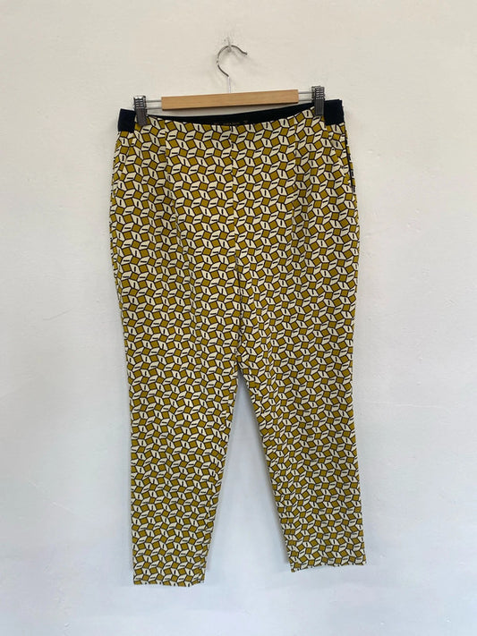 Fabulous Geometric pattern cropped fun trousers slim fit UkL GM143