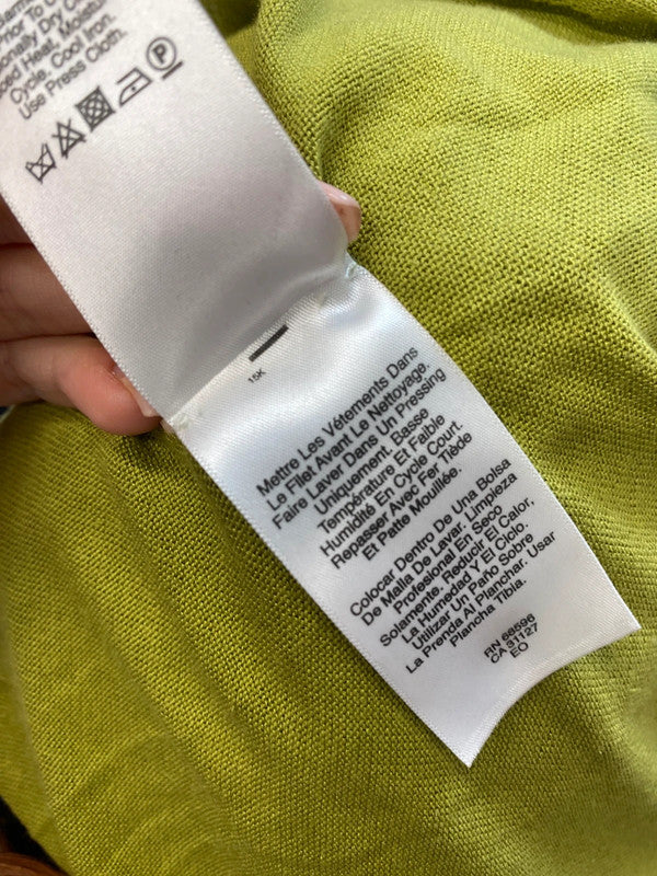 Gorgeous DKNY green asymmetric cardigan silk blend UK M GM143