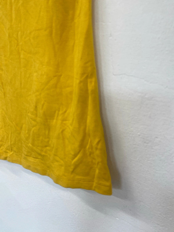 Fabulous sunshine yellow halterneck tie top Massimo Dutti UKM GM143