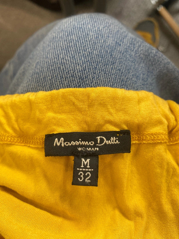 Fabulous sunshine yellow halterneck tie top Massimo Dutti UKM GM143