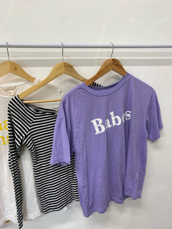 Fabulous bundle of T-shirts printed UK M h&m #41 GM143