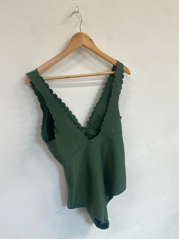 Fabulous M&S Khaki Green swimsuit Uk14 Marks & Spencer’s AT002