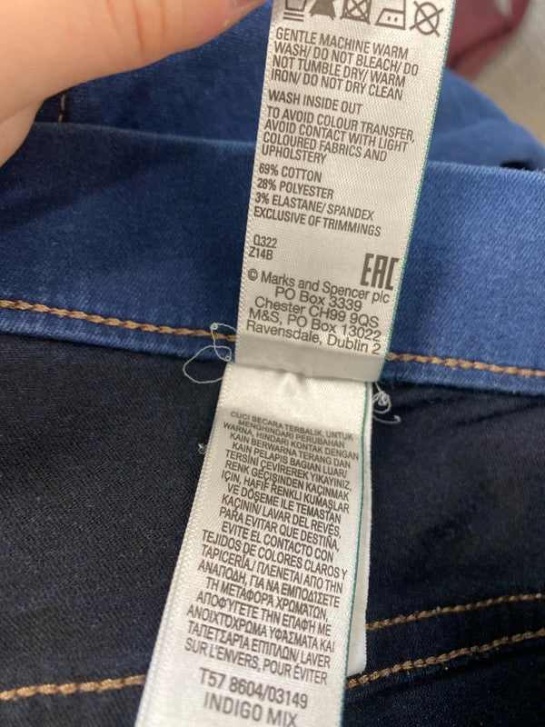 Fabulous m&s blue denim jeggings casual UK 12 AT002