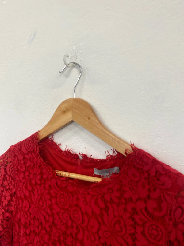 Fabulous H&M UkM Red lace overlay dress UkM Sexy AT002