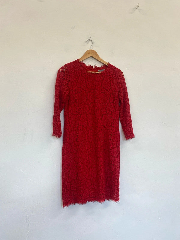 Fabulous H&M UkM Red lace overlay dress UkM Sexy AT002