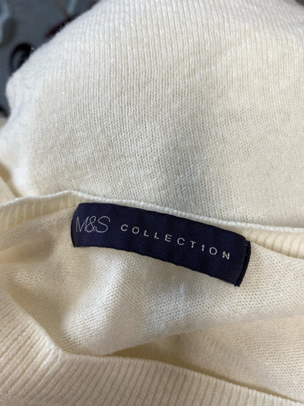 Gorgeous Marks & Spencer cream knit jumper Uk 12 AT002
