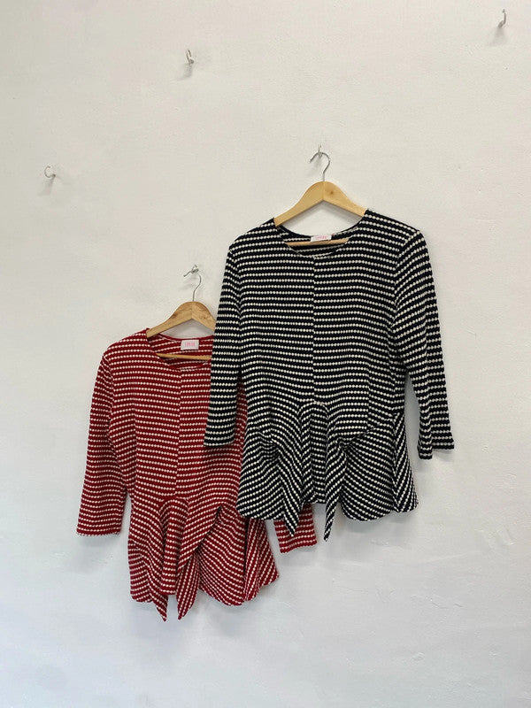 Fabulous duo spotted peplum tops savida UK 12 #12 LF001