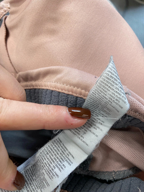 Fabulous Nike pink grey sports bra active UK M LF001