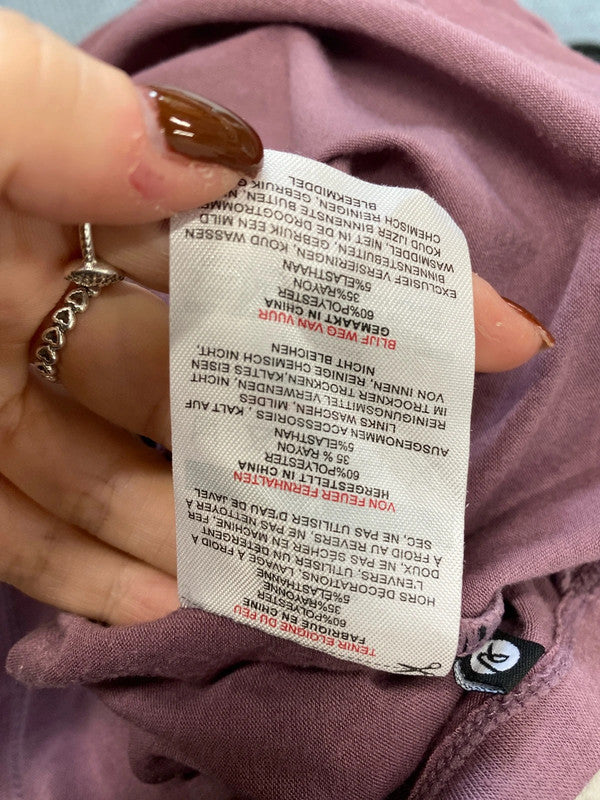 Fabulous aybl purple crop active sports top UK M LF001