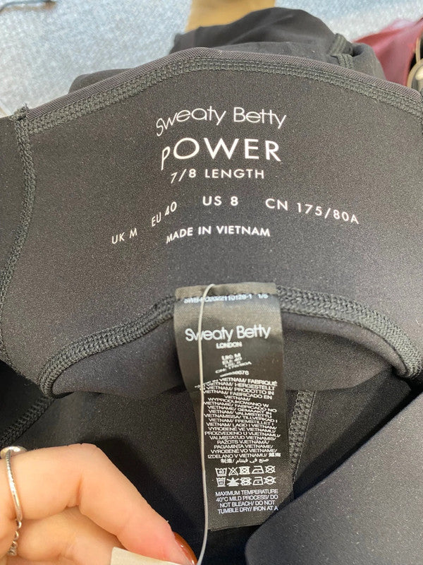 Fabulous Sweaty Betty power Leggings UK M Black JF463