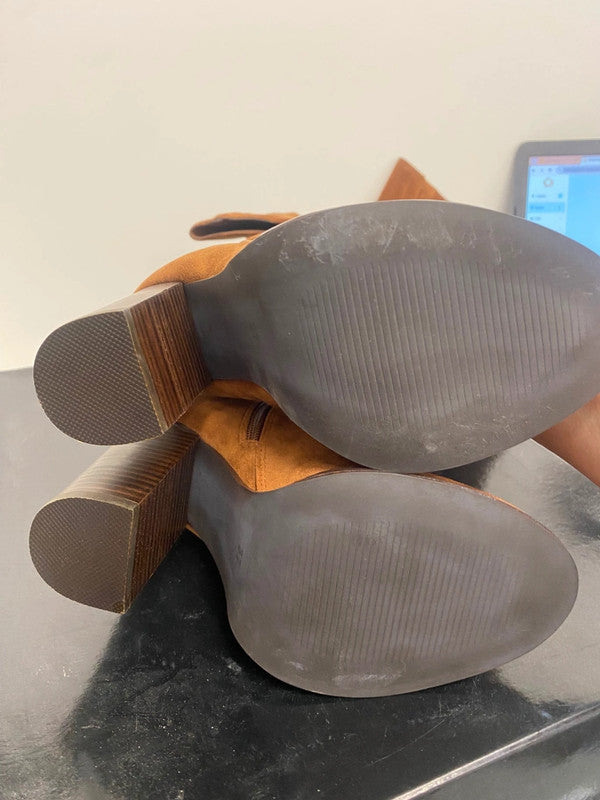 Fabulous Miss KG Venice over knee Boots UK4 Tan Boho chic TG465