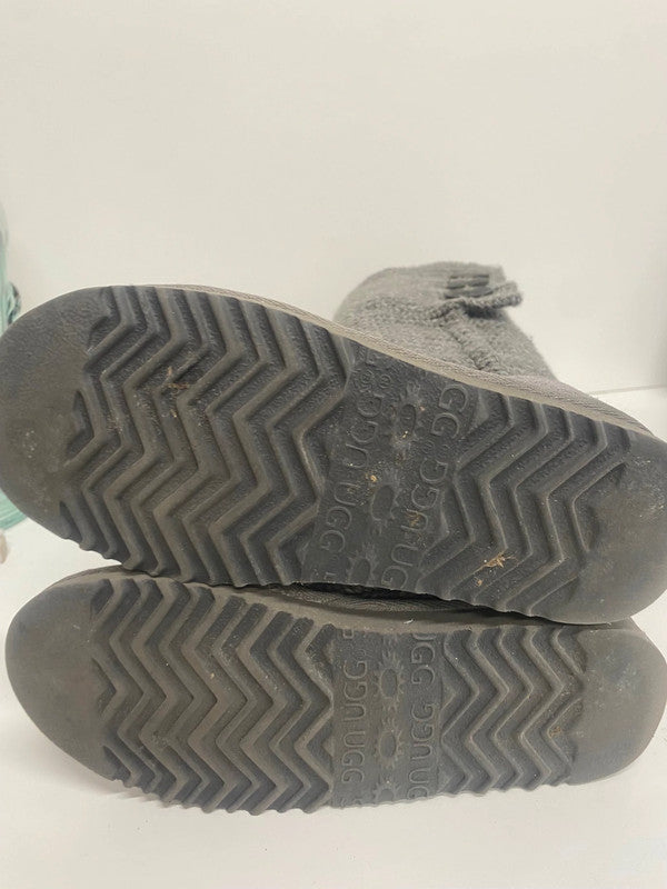 Fabulous UGG Candy Boots UK4.5 Grey knee high fold down TG465