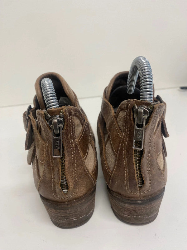 Fabulous UGG Patsy ankle strap western Boots UK4.5 Brown TG465