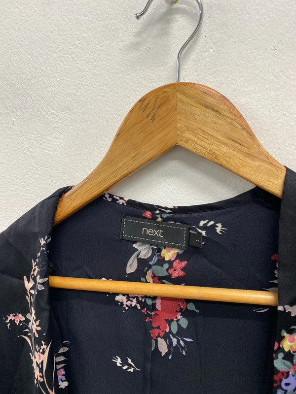 Gorgeous next black floral kimono cruise UK L CC001
