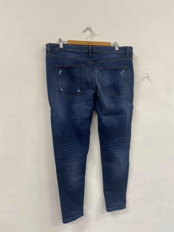 Fabulous m&S Super skinny lightly distressed Uk18 Short Jeans Classic CC001