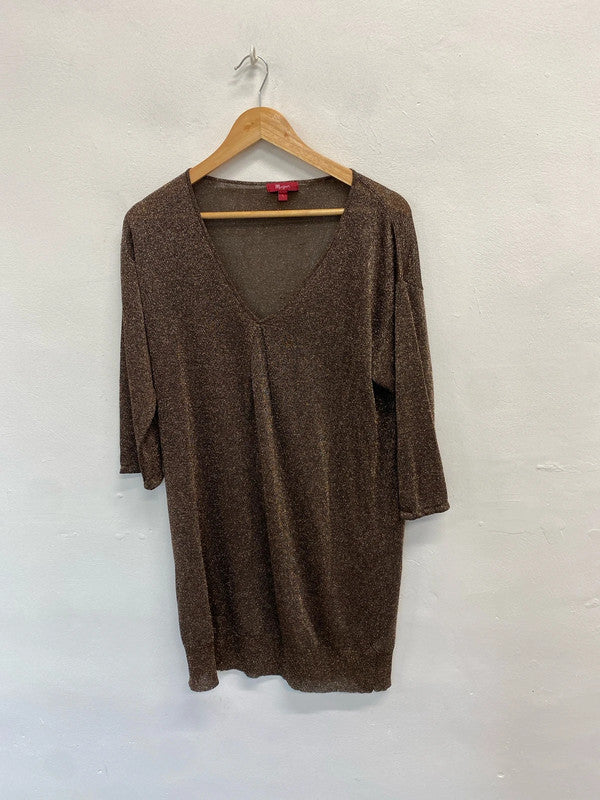 Fabulous monsoon metallic brown sparkle UK L SM467