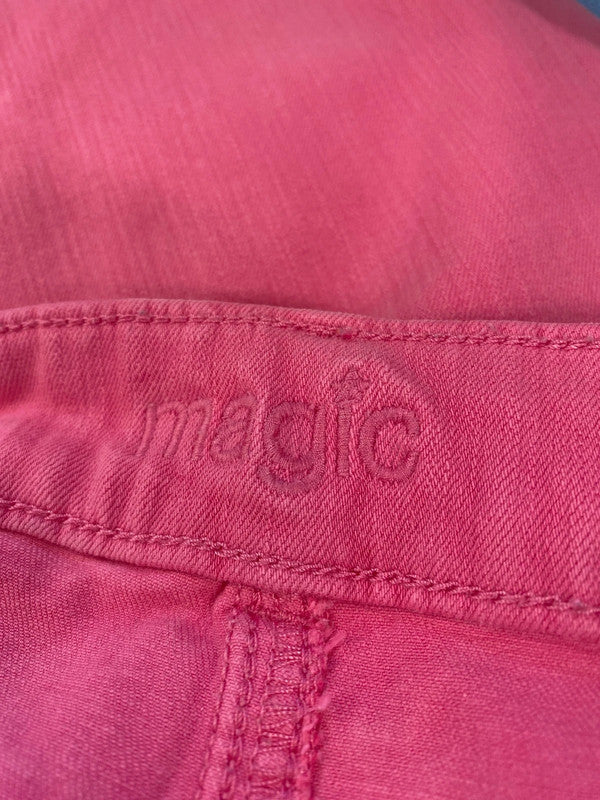 Fabulous M&S Pink Magic high waisted pink shorts denim Uk18 EP468