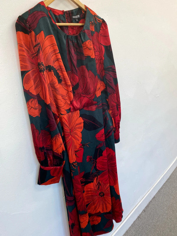 Fabulous Floral Super chic slink Midi dress Uk16 autumnal The Collection EP468