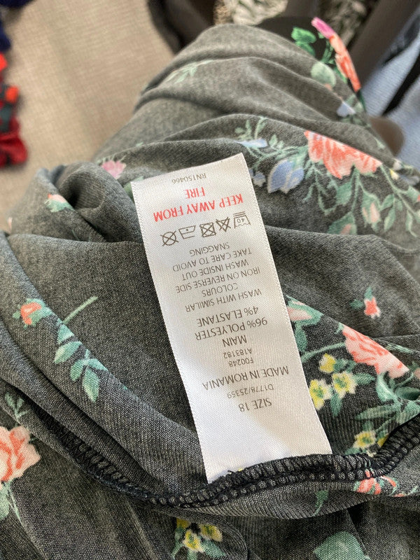 Fabulous &et flora midi dress Uk18 black oriental vibes EP468