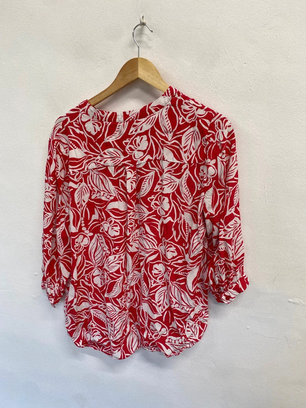 Fabulous Hobbs essie Blouse UK 16 Red and White pattern EP468