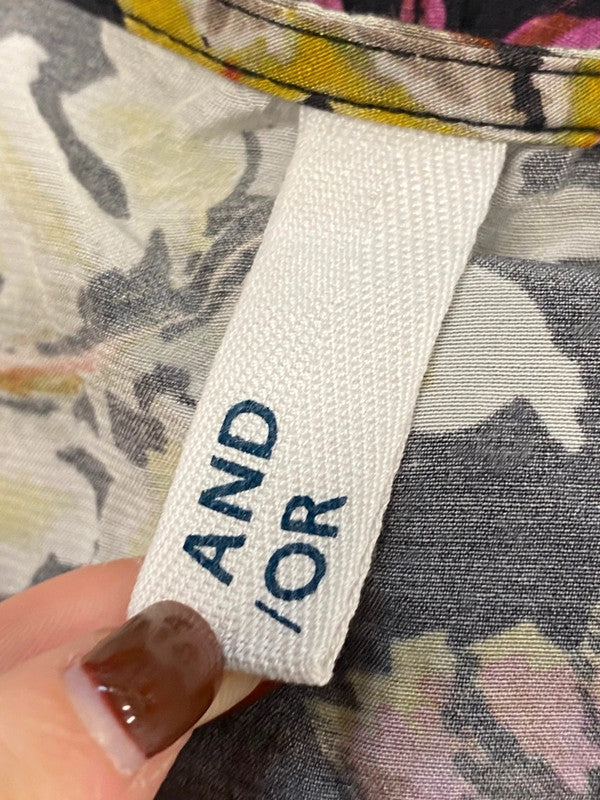 Fabulous And or John Lewis Amelia antique Dress UK 16 Purple black floral EP468