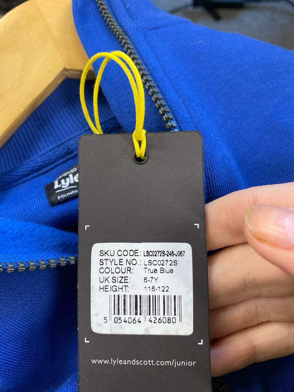 Fabulous Lyle & Scott Junior zip up top Blue Age 6/7 LK469