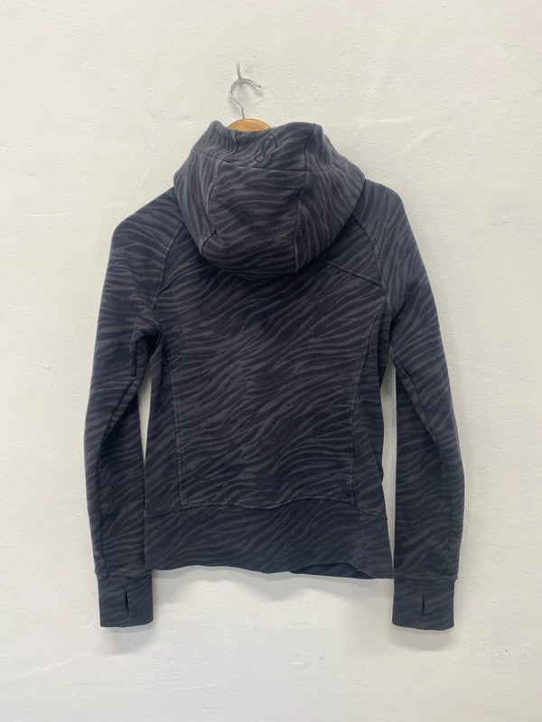 Fabulous Lululemon zebra Hoodie Uk12 super warm zip up JM005