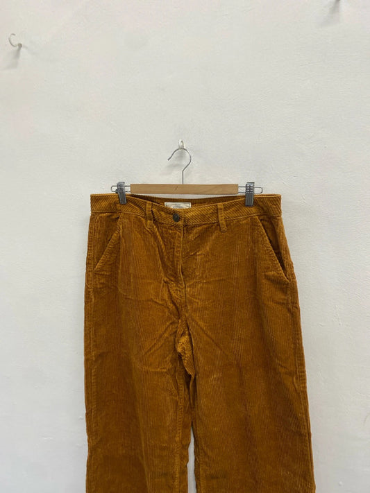 Gorgeous Fatface mustard cord wide leg crop trousers UK 14 JC470