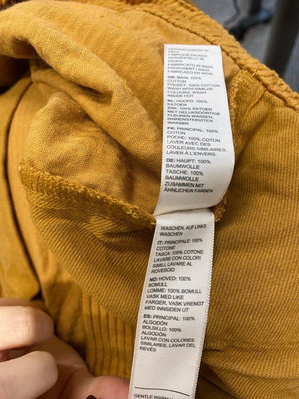 Gorgeous Fatface mustard cord wide leg crop trousers UK 14 JC470