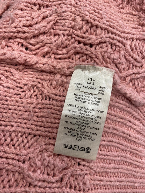 Fabulous Free people Montana knit Cardigan UK S Pink KB474