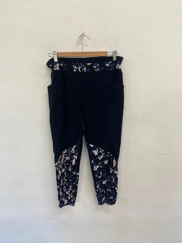 Fabulous Sweaty Betty the power Leggings UK XL Black navy camo LM004
