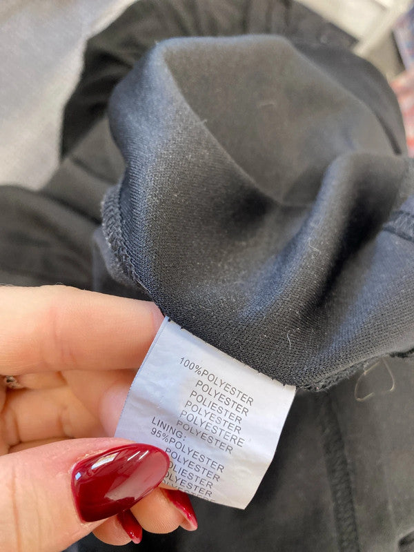 Stunning flamant rose black spotted semi sheer smock dress UK L AE001