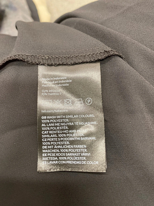 Fabulous H&M black semi sheer Midaxi kimono dress UkM/L IM001