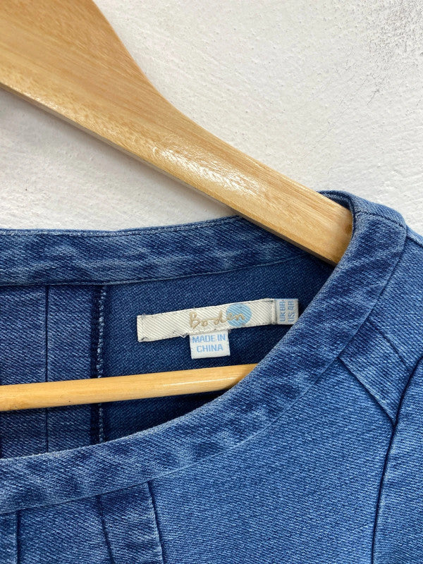 Boden Stylish Blue Denim Mini Dress UK 8 MM005