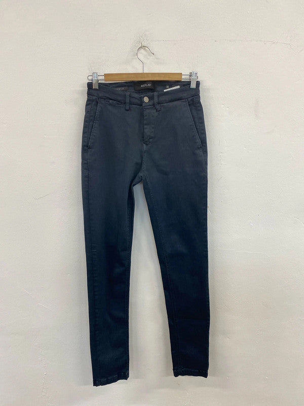 Replay Stylish Hyperflex Slate Blue Zeumar Skinny Jeans 28W 32L SD002