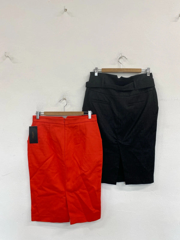 Zara Stylish Pencil Skirts Duo Size L #15 NN001