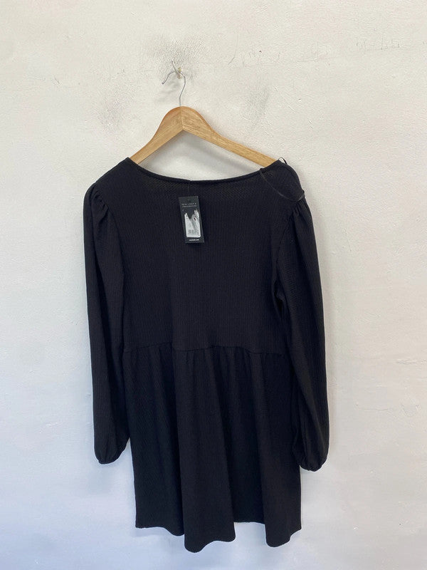 Gorgeous new look black smock dress nwt UK 12 AE001