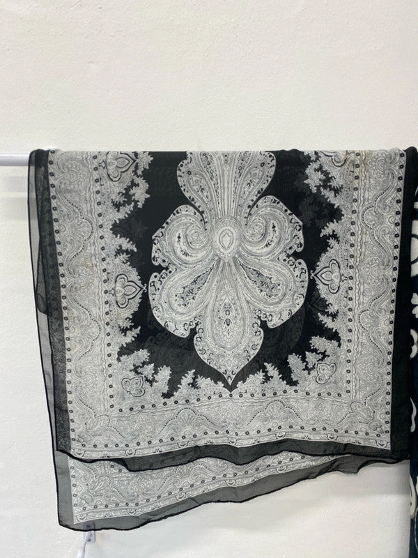 Malissa J & Unbranded Fabulous Black & White Scarves Trio #4 IM001