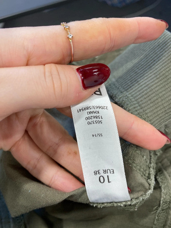 Lovely duo of khaki shorts skirt cargo UK 10\12 SW001 #8