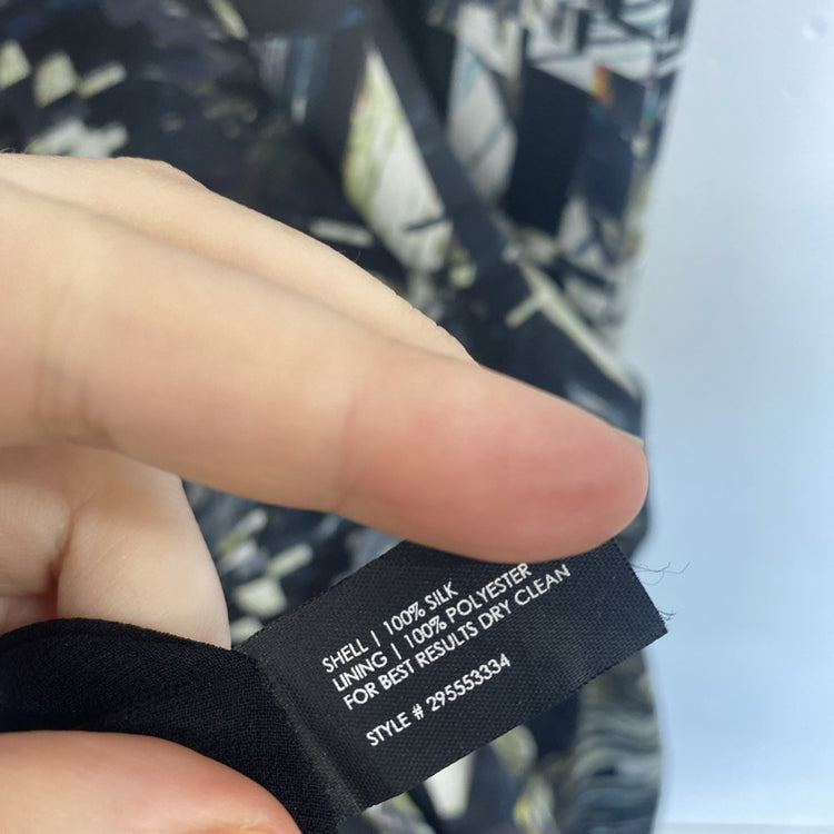 Club Monaco Silk Geometric Shift Dress UK 8 JP001