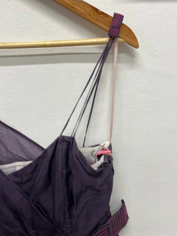 Fabulous Rare 1990’s Luella occasion event dress UK14 purple pink KN003