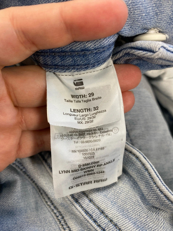 G-Star Raw Chic Lynn Mid Skinny Ankle Jeans 29W 32L LD003