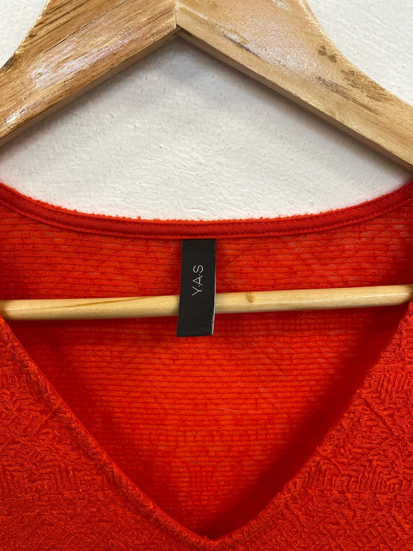 YAS Fabulous Red A-line Midi Dress Size M JM005